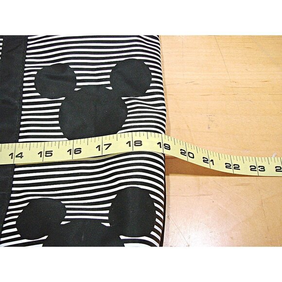 Walt Disney World Mickey Mouse All Over Logo Black White Tote Book Bag 19x16x4" - Picture 3 of 13